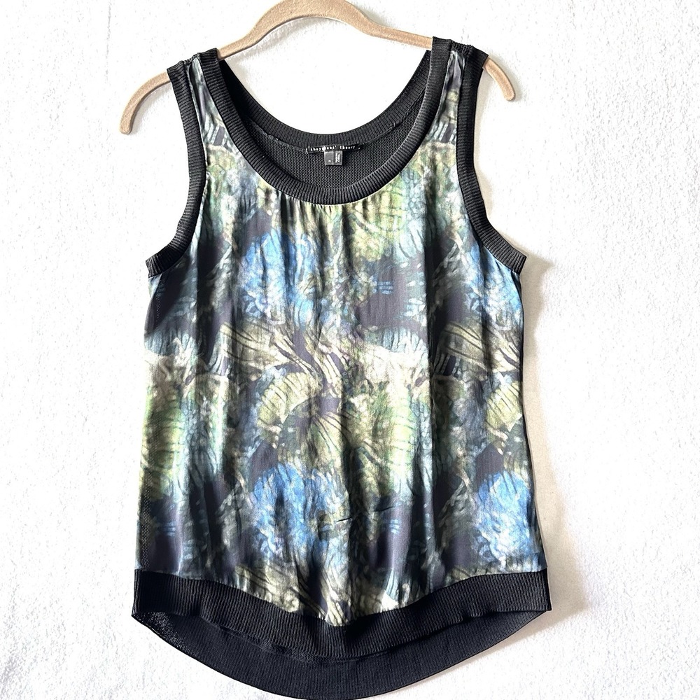 Theyskens Theory M‎ Medium Silk Sleeveless Tank Blouse Black